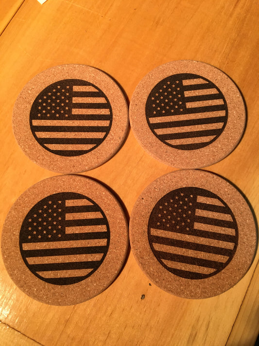 Laser Engraved 4" Cork Coaster