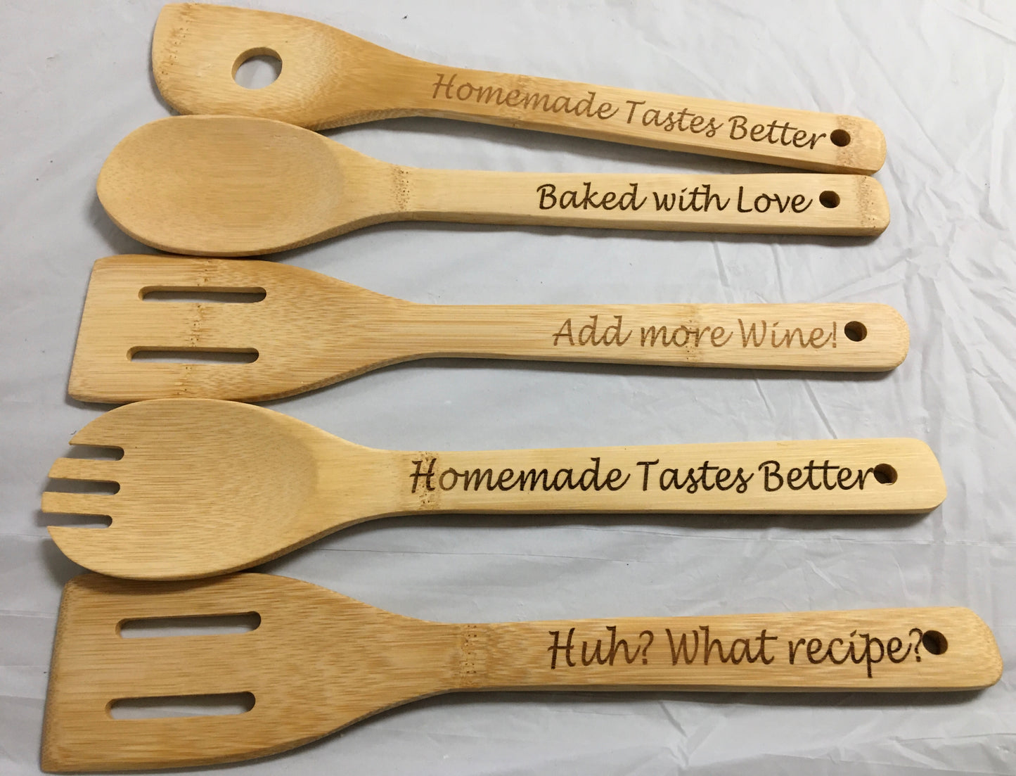 Engraved Bamboo Utensils