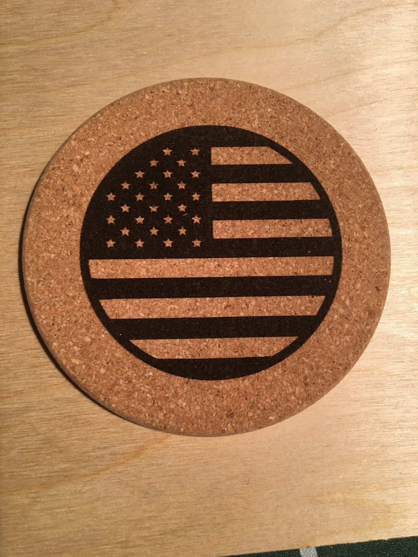 Laser Engraved 4" Cork Coaster