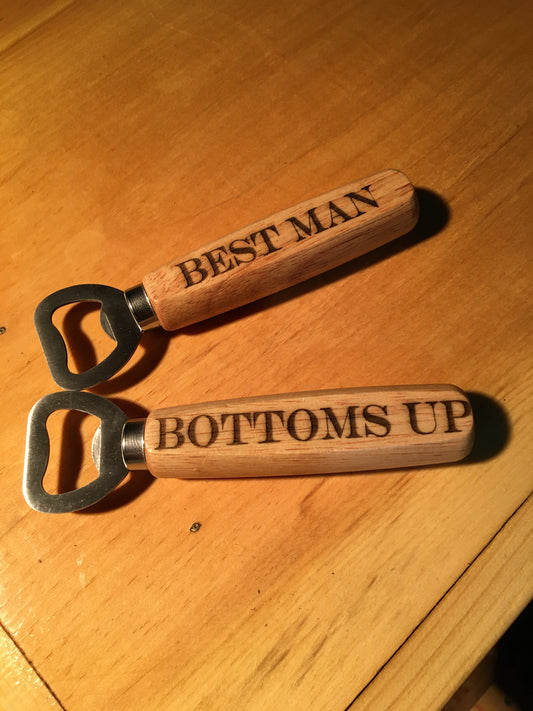 Wood Engraved Bottle Openers